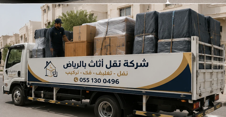 سيارة نقل أثاث محملة بالرياض